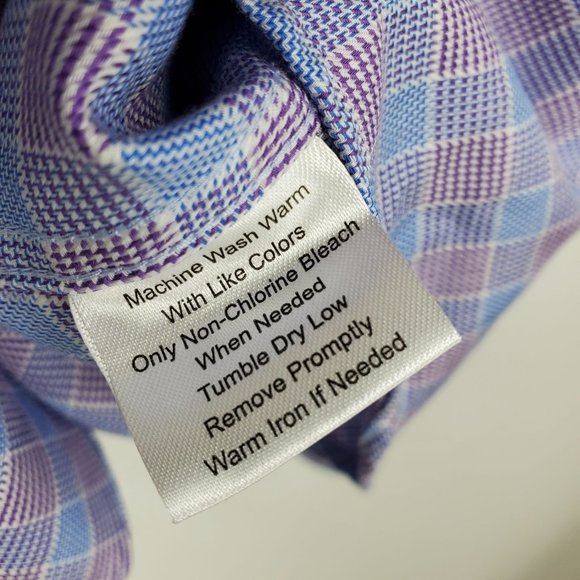 Pronto Uomo Non Iron Classic Fit Egyptian Cotton Button Dress Shirt 15.5 34/35 - Picture 4 of 11